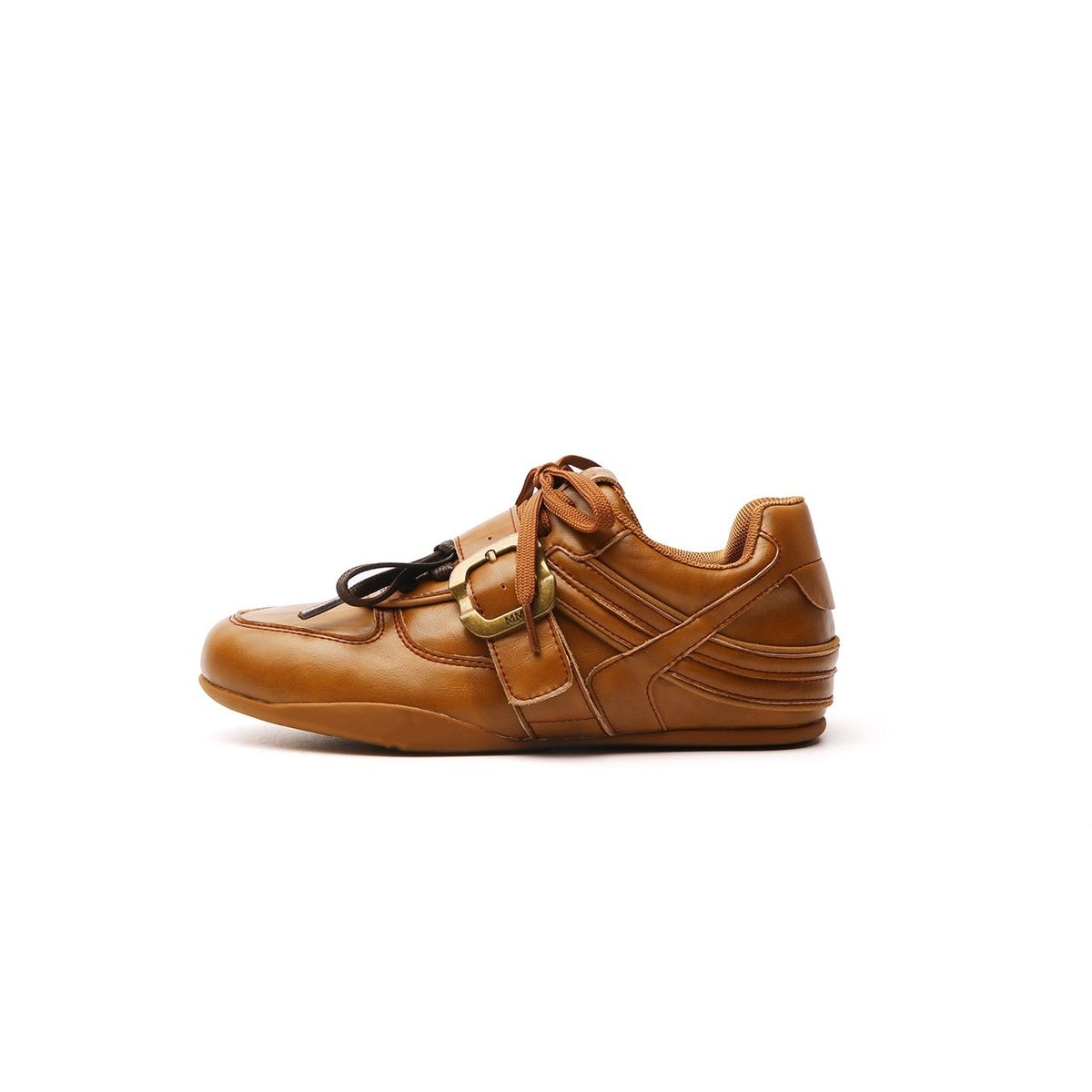 Retro-style Mandarin Duck Lace-up Belt Buckle Flat, De Xun Shoes, Fashionable, Versatile And Casual Forrest Gump Shoes For Women_vogvips.com