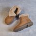 2023 Winter New Genuine Leather Warm Furry Snow Thickened Lamb Wool Side Zipper Short Women's Cotton Boots_vogvips.com