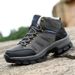 High-top Boots Men Comfortable Warm Plush Anti-slip Outdoor Hiking Shoes Men Breathable Durable Thick-soled Soft Snow Boots Men_vogvips.com