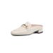 Genuine Leather Open-Toe Mule Sandals With 3cm Block Heel - Comfortable & Stylish Slip-On Shoes For Women_vogvips.com