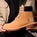 Dahuang Martin Autumn Men's Genuine Leather Boots 2023 New Style Height Increasing Versatile Thick Sole Work Shoes For_vogvips.com