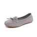Bean Spring And Autumn New Bow Flat Sole Single Round Toe Pregnant Women's Large 43 Shoes_vogvips.com