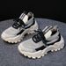 Summer 2024 Women's Flyknit Breathable Mesh Shoes White Trendy Chunky Platform Sports Casual Increase Height Shoes round Toe_vogvips.com