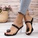Cross-border Sandals, New Summer 2025 Model, European And American Style, Black Slimming Stiletto High-heeled Sandals_vogvips.com