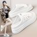 K8707 New Mesh Half 2023 Summer Trend Hollow Breathable Thick Sole Height Increasing Casual Slippers Sandals Sneakers_vogvips.com