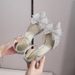 968-B5 New French Pointed Women's High Heel Rhinestone Butterfly Waterproof Platform Shining Wedding Shoes Don't Tire_vogvips.com