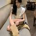Women's Shoes New Spring And Autumn Women's Boots, Chunky Heel Slouch Boots, Western Cowboy Boots, High Top Slim Riding Boots_vogvips.com
