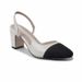 In-stock Foreign Trade Cross-border French-style Chunky Heel High-heeled Color-blocked Backless Closed-toe Sandals,_vogvips.com