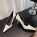 Black High-heeled Women, Stunning Professional Crocodile-patterned French Square-toed With A High-end Feel, Comfortable_vogvips.com