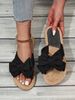 Women’s Shoes Straight Line Women's Rope Bottom Large Flower Fashion Casual Outdoor Wear Flat Slippers Hot Sale_vogvips.com