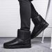 SHLIANG New Winter Snow Boots Men High Top Fluffy Boots High Quality Waterproof Leather Boots Fashion Outdoor Men Non-Slip Ankle Boots X0080_vogvips.com