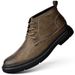 European Warm Series Autumn Winter New Men's High-top Wear-resistant Non-slip Soft Sole Breathable Mature Solid Color Casual Versatile_vogvips.com