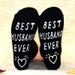 Mid-tube cotton socks sole letter non-slip adhesive floor socks the best husband creative socks_vogvips.com