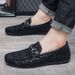 SHLIANG Fashion Men's Slip-On Flat Bottom Fashion Casual Shoes Breathable Comfortable Insole Large Size Loafers Durable Seams X0028_vogvips.com