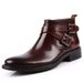 European Warm Series Korean Style Short Round Toe Men's Side Zipper European Size High-top Shoes Cowhide Outdoor Martin Trendy Boots_vogvips.com