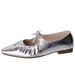 French Pleated Light Mouth Small Leather Shoes Women's Spring And Summer With Skirts Gentle Flat Shoes Bow Single Shoes Women_vogvips.com