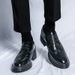 Euro Step Brogue Carved Leather For Men Winter New Business Casual Derby British Formal Low-top Men's Shoes_vogvips.com