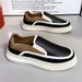 Fashion Platform Men Shoes Slip On Loafers Comfortable Outdoor Slip On Walking Sneakers Classic Flats For Man Breathable Chunky Sneaker_vogvips.com