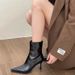 Women's Shoes Black Pointed Toe High Heeled Slim Boots, Autumn/Winter New Style, Petite Design, Stiletto Heel Slim Boots_vogvips.com