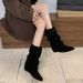 Chunky Leg Pleated Slouch 2025 Autumn Winter New Pointed Toe Over-the-Knee Long Boots_vogvips.com