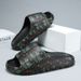 Men's Home Slippers One-word Fashion Personalized Slippers Can Be Worn Outside Slippers Beach Slippers_vogvips.com