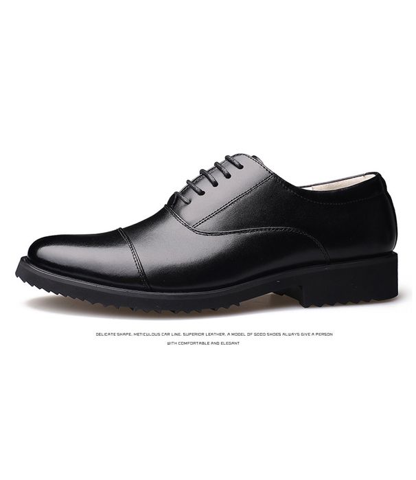 Suitable For All Seasons 2025 Business Large Size Three-Joint Leather Men's Round Toe Lace-Up Formal Casual Single Shoes_vogvips.com