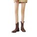 Genuine Soft Leather Short Cowboy Boots For Women Western Style Autumn Winter 2025 Versatile Niche New Pointed Toe_vogvips.com