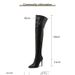 34-43 Plus Size Fashion Thin Super High Heel Over-the-Knee Stretch Boots X398_vogvips.com