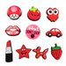 Red Series Cute Cartoon Shoes Flower Decoration Buckle Soft Glue DIY Fun Garden Shoe Accessories_vogvips.com