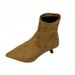 French Style Pointed Toe Short For Women 2025 Autumn Winter New Thin High Heel Suede Slim Nude Internet Celebrity_vogvips.com