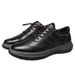Men's Leather Casual Shoes Board Shoes Young And Young Lace-up Men's Shoes_vogvips.com