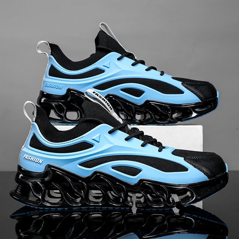 Men's Breathable Running Shoes With Cushioning Support - Lightweight Athletic Sneakers For Walking, Jogging & Gym - Knit Upper & Rubber Sole_vogvips.com