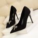 Women S Pumps Style Simple Women Stiletto High Heels Shallow Mouth Pointed Toe Rhinestone Bow Single Shoes_vogvips.com