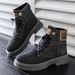 European Warm Series Large Size 48 Men's 2025 New Mid-Top Denim Casual Versatile Work Shoes Martin Boots_vogvips.com