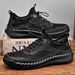 Men's Mesh Shoes Sizes 38-46, Summer Genuine Leather Breathable Hollow-Out Thick-Soled Non-Slip Sandals, Hole Shoes That_vogvips.com