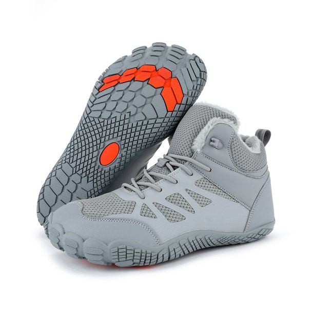 Sports Hiking Snow Boots Winter Outdoor Breathable Waterproof Mid Cut Couple Cotton Shoes_vogvips.com