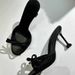 Rhinestones With Sandals Women's New European And American Catwalk High Heels Stiletto Round Head Bow Cool Slippers_vogvips.com