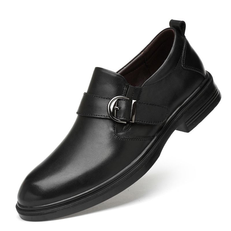 Dress Gentleman Banquet Wedding Leather Shoes Buckle Casual Velvet Men's Shoes_vogvips.com
