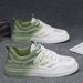 Euro Step Men's Summer Breathable Mesh Youth Casual Sneakers Lightweight Sports Soft Sole Height Increasing Gradient Color White_vogvips.com