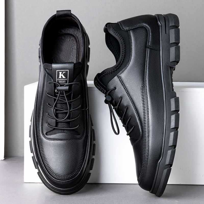 Men's Leather Shoes 25 New Style Single Cotton British-style Business Leather Shoes_vogvips.com