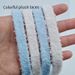 Fluffy Colorful Shoe Laces For Sneakers - Soft & Stylish Shoelaces For Casual Shoes & Canvas Shoes (Blue & White, 13mm Wide, 120cm/140cm Length)_vogvips.com