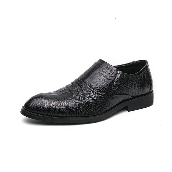 New Fashion Men's British Black Business Casual Loafer Shoes Daily Driving Office Leather Shoes One Foot Pedal Lazy Brown Banquet Dress Wedding Men's_vogvips.com