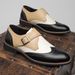 .Men's Business Formal Casual Leather Shoes With Brocade Embossing - Large Size - Fashionable And Versatile Men's Shoes_vogvips.com