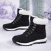 2024 Cross Border New Winter Plush Thickened Large Outdoor Wear Resistant Mountaineering Shoes Snow Boots Women's High Top Cotton Shoes_vogvips.com