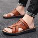 Men’s Shoes Men's Sandals Summer New Outdoor Breathable Soft Bottom Beach Shoes British Style Trend Large Size Sandals For Men_vogvips.com