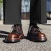 Triple Joint Casual Derby 2025 New Leather Trend Versatile British Suit Men's Shoes_vogvips.com