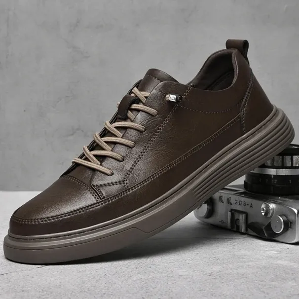 Classics Brown Genuine Leather Casual Shoes Men's Jogging Shoes Winter Warm Fur Oxford Shoes For Men Big Size:36-47 Mocassin_vogvips.com