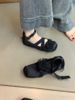 Round Toe Ballet For Spring 2025, Cross Tied Sh, Shallow Mouth, Gentle Evening Style, Flat Bottomed Women's Single_vogvips.com