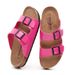 Women's Cork Slide Sandals - Lightweight EVA Sole, Breathable Mesh Lining, Slip-On Beach Clogs For Summer (Yellow & Pink Options)_vogvips.com