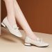 New Style Chunky Heel Large Size Rhinestone Square Toe Comfortable Casual Loafers Sole Soft Leather Fashion Breathable_vogvips.com